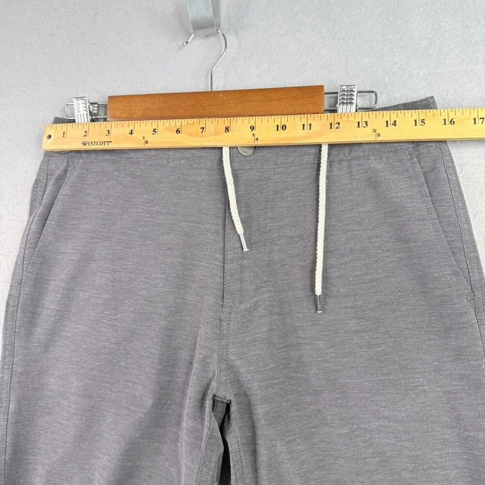 Faherty All Day Shorts Mens Size 30 Gray Flat Front Drawstring Boardshort